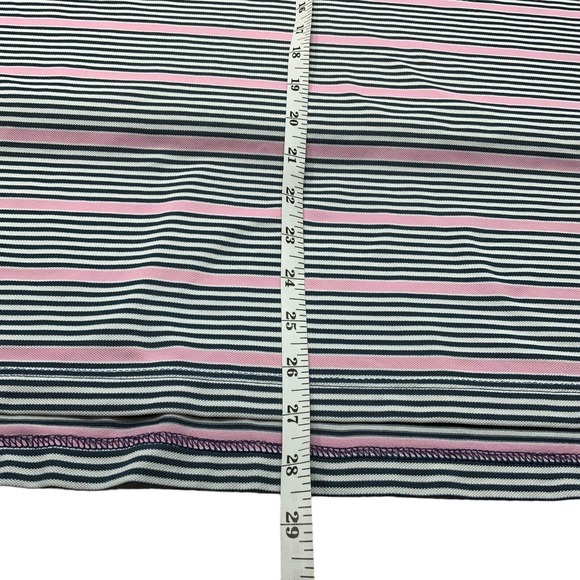 Peter Millar‎ Summer Comfort Men's Large Striped Short Sleeve Golf Polo Flaw - Picture 9 of 14